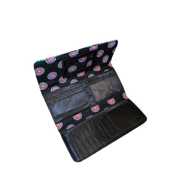 Vera Bradley Trifold Wallet Multicolor Paisley Retired Pattern EUC - Picture 2 of 3